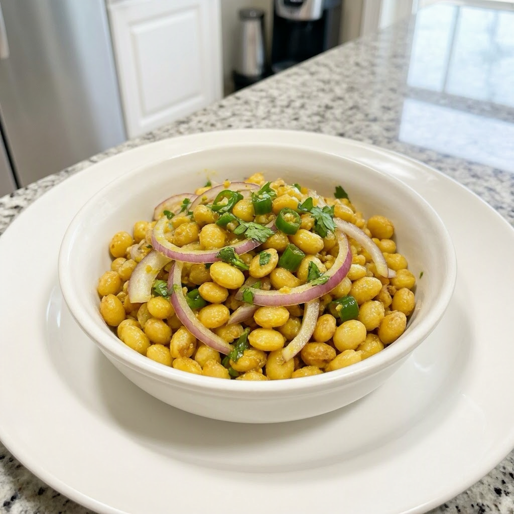 Bhatmas Sadheko (Spiced Crispy Soybean Salad)